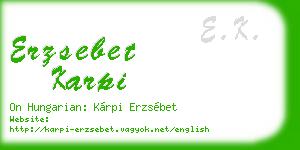 erzsebet karpi business card